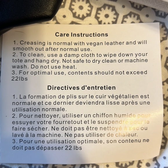 Vegan  canvas DEUX LUX adjustable back pack purse Never used with dust bag - Picture 4 of 7